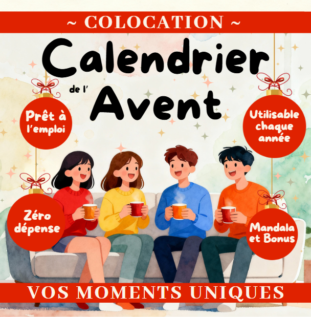 Calendrier de l'Avent Colocataire: 48 défis fun & fous rires entre colocs - Idée cadeau originale - Activités chill & délires entre amis