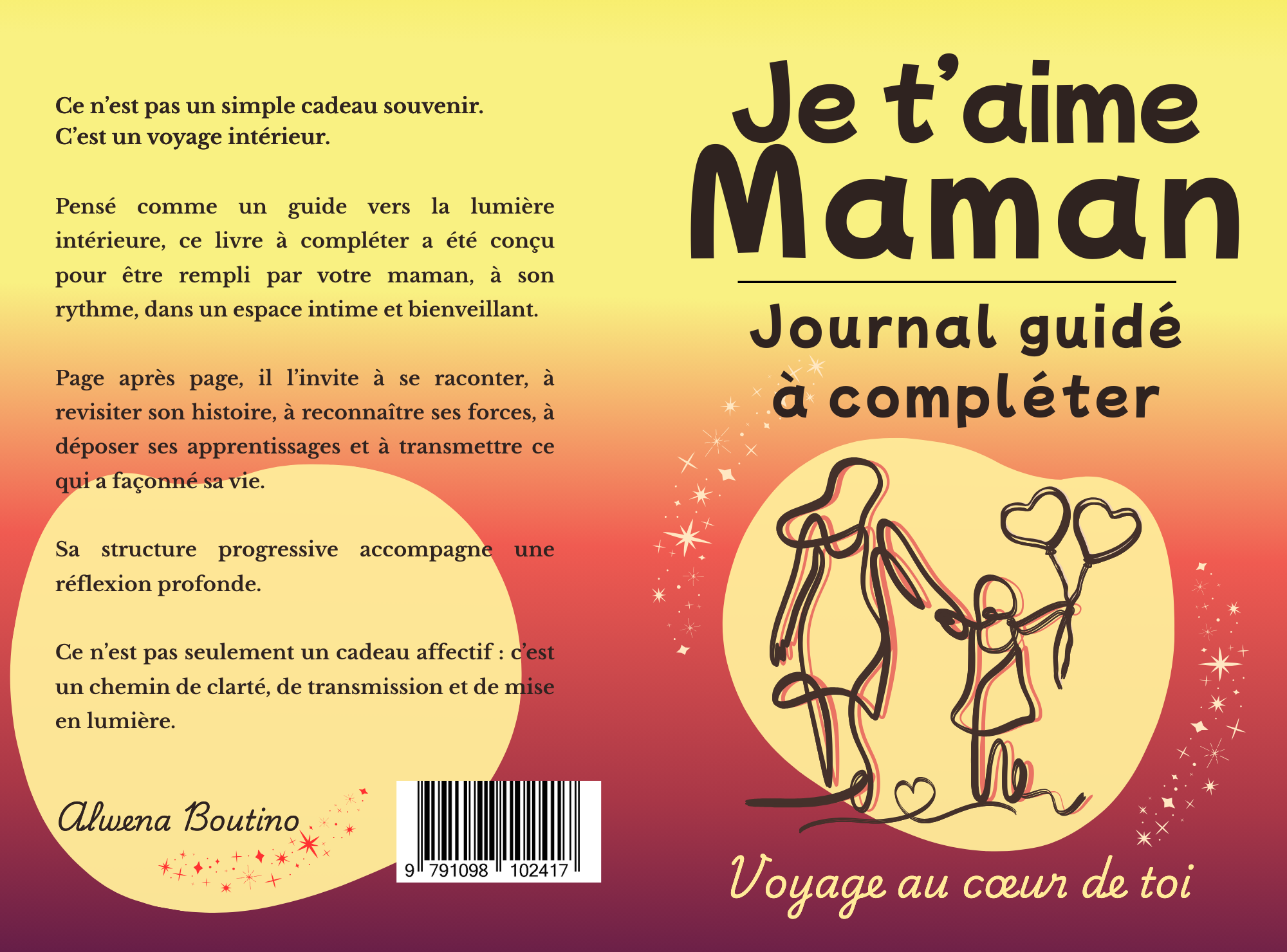 Je T'aime maman, journal guidé - Cadeau à offrir